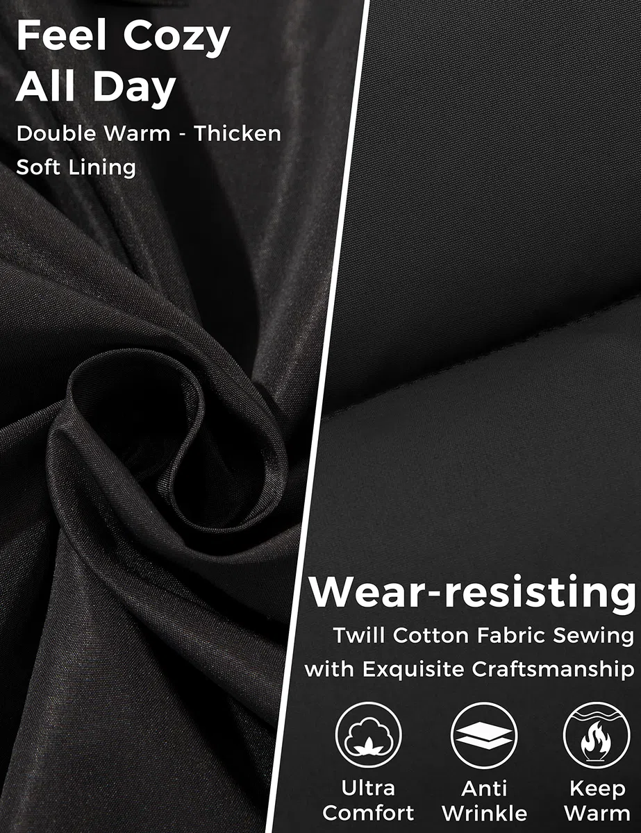 Wantdo Giacca Invernale da Uomo Caldo Giubbotto con Cappuccio Regolabile Trapuntato Idrorepellente Cappotto da Lavoro Outdoor
