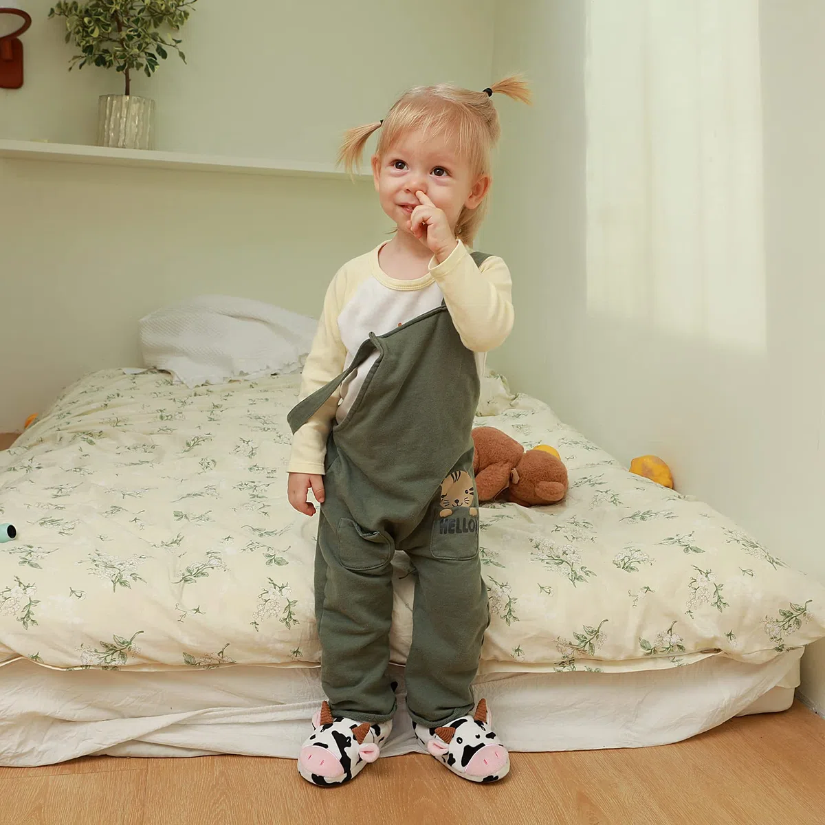 LACOFIA Pantofole Peluche Coniglio Invernali per Bambini in Gomma Antiscivolo