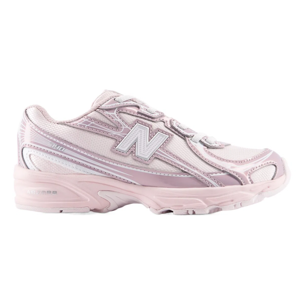 New Balance 740 Bungee Lace Pre Girls Kids Running Inspired (P7401HN) (rosa sale/rosa pietra), 3 Little Kid