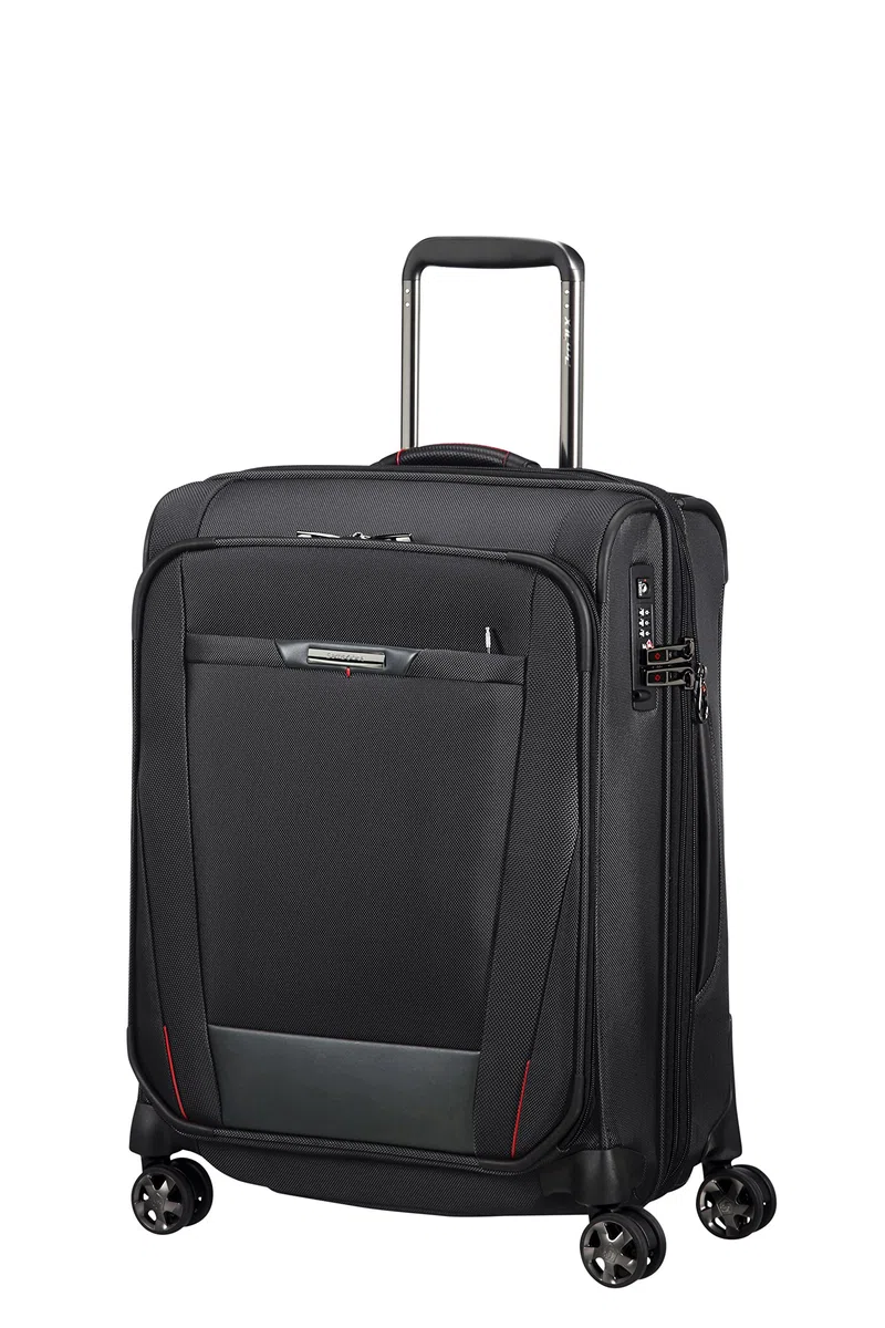 SAMSONITE PRO-DLX 5 - Spinner 55 cm Expandable 40.5/51.5 L 3.2 KG Bagaglio a mano, cm, 51.5 liters, Nero (Black)