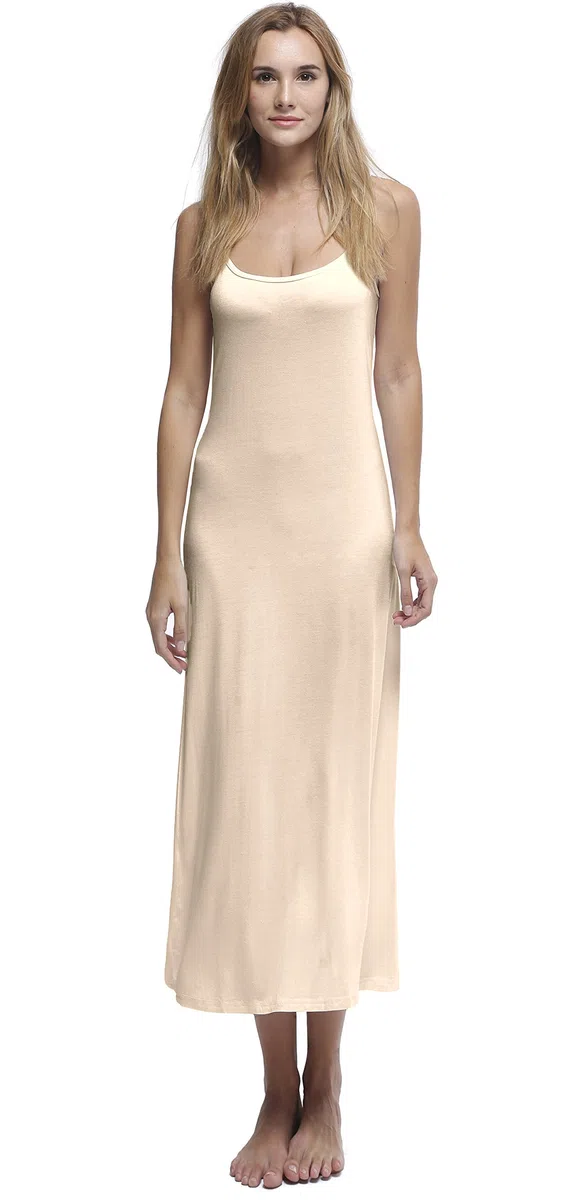 Abito lungo da donna senza maniche Cami Slip Dress