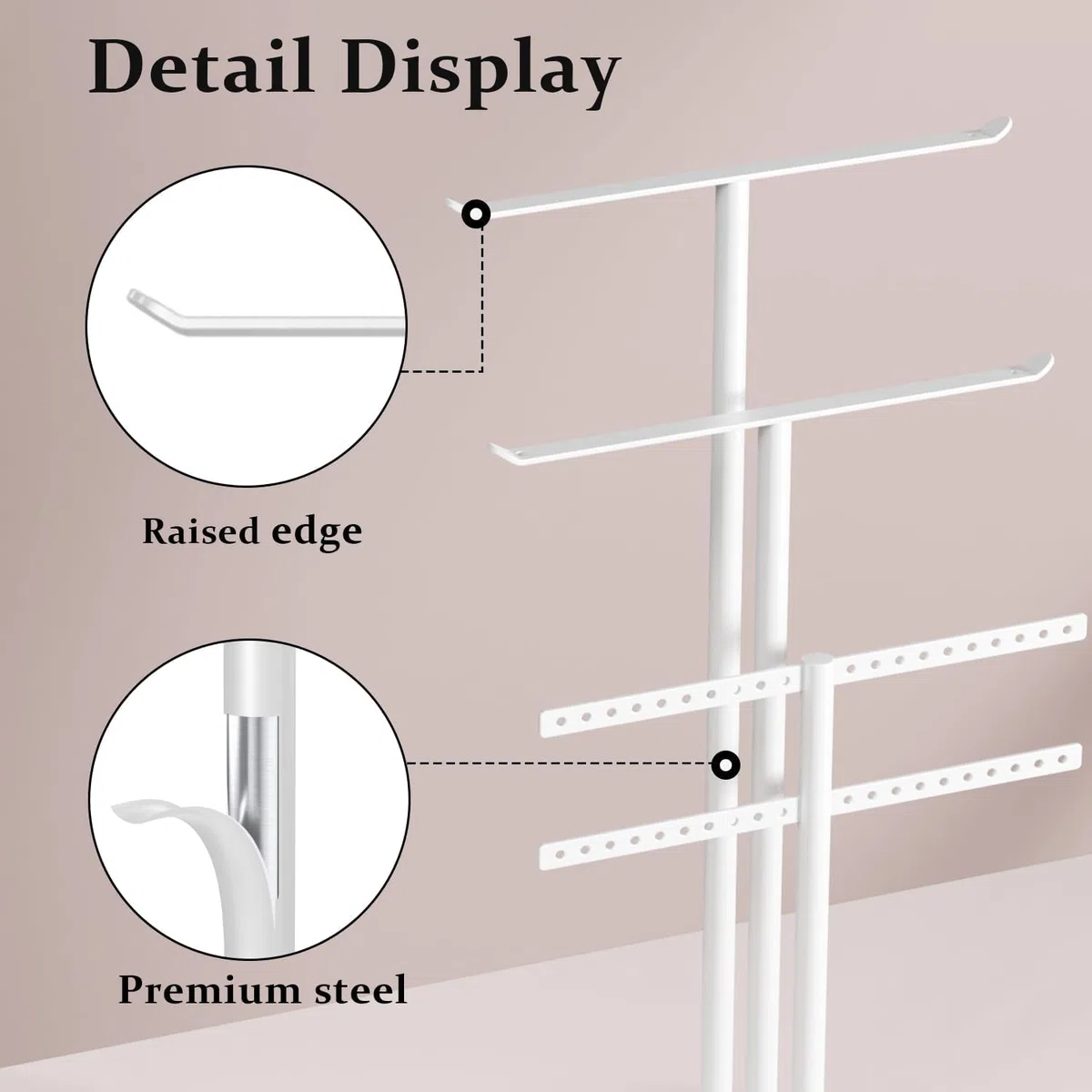 pickpiff Porta Collane e Gioielli da Comodino - 32 cm Espositore Organizer con Appendere e Appenditi per Orecchini Lunghe