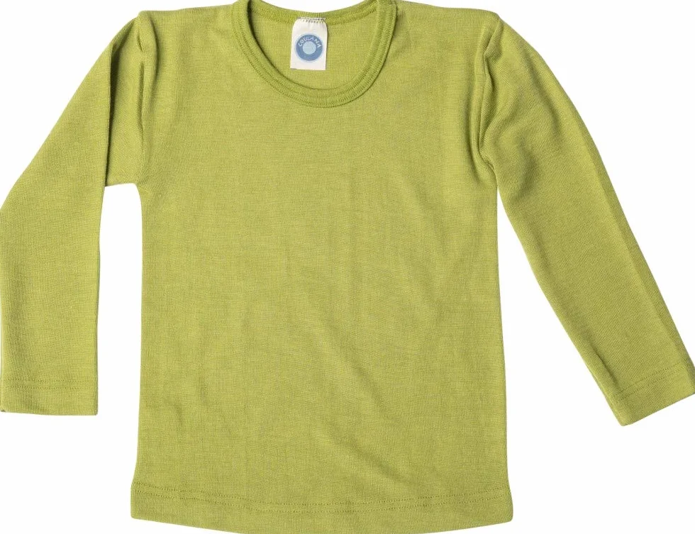 Cosilana, Maglietta Intima per Bambini a Maniche Lunghe, 70% Lana (kbT), 30% Seta
