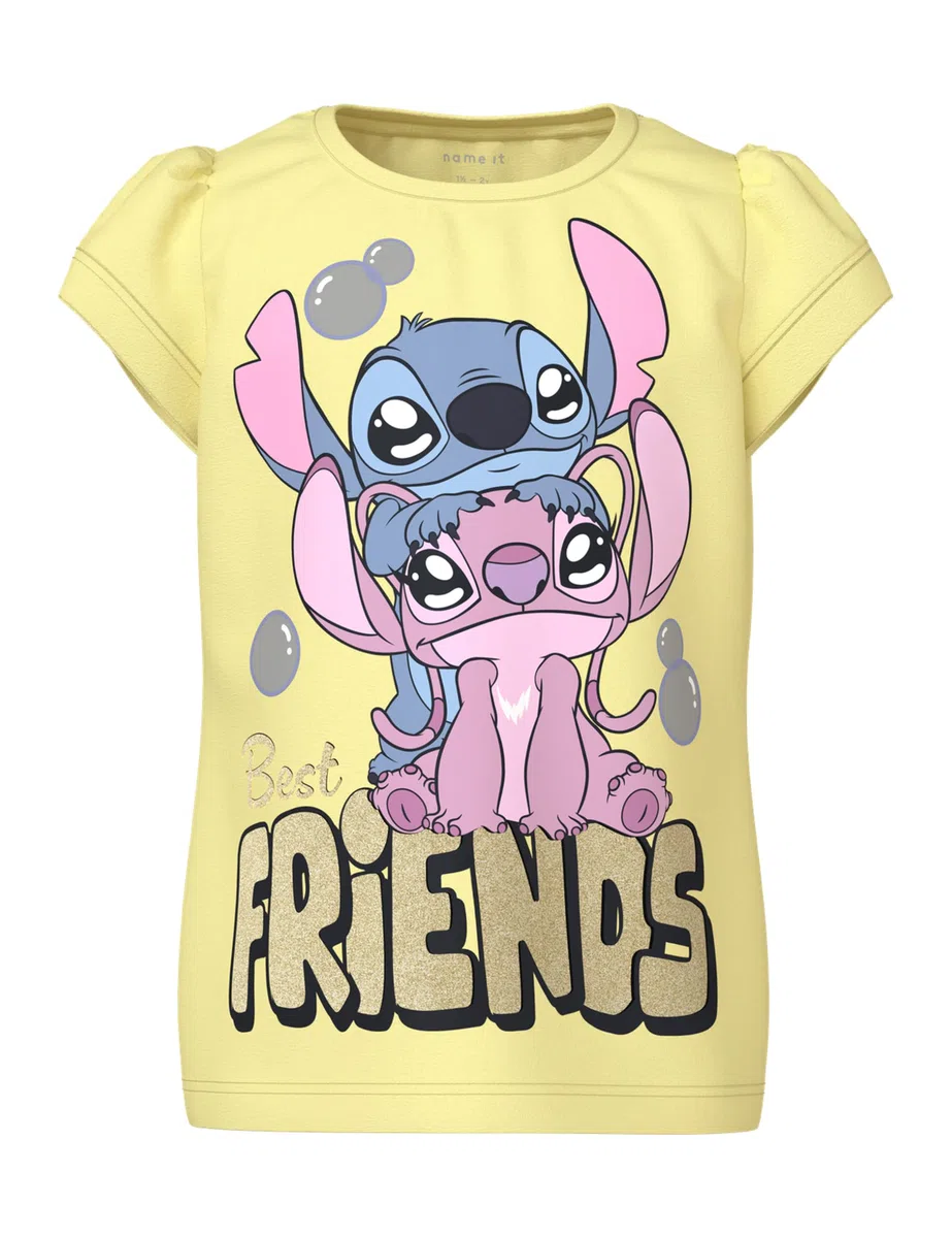 NAME IT Nmffuba Stitch SS Top Box Noos Wdi Bambine e Ragazze