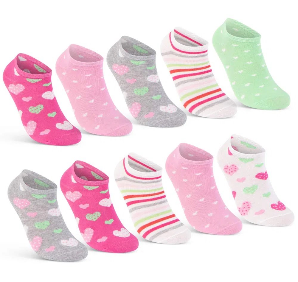 sockenkauf24 10 Paia Calzini Corti Bambini Ragazzo e Ragazza Cotone Calze Corto Bambino e Bambina