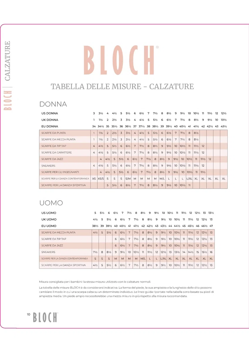 Guanto Per Il Piede S0660L Bloch Donna Danza Contemporanea Salvapiede Etoile Sport Classica Protezione Allenamento Fitness Palestra Tempo Libero