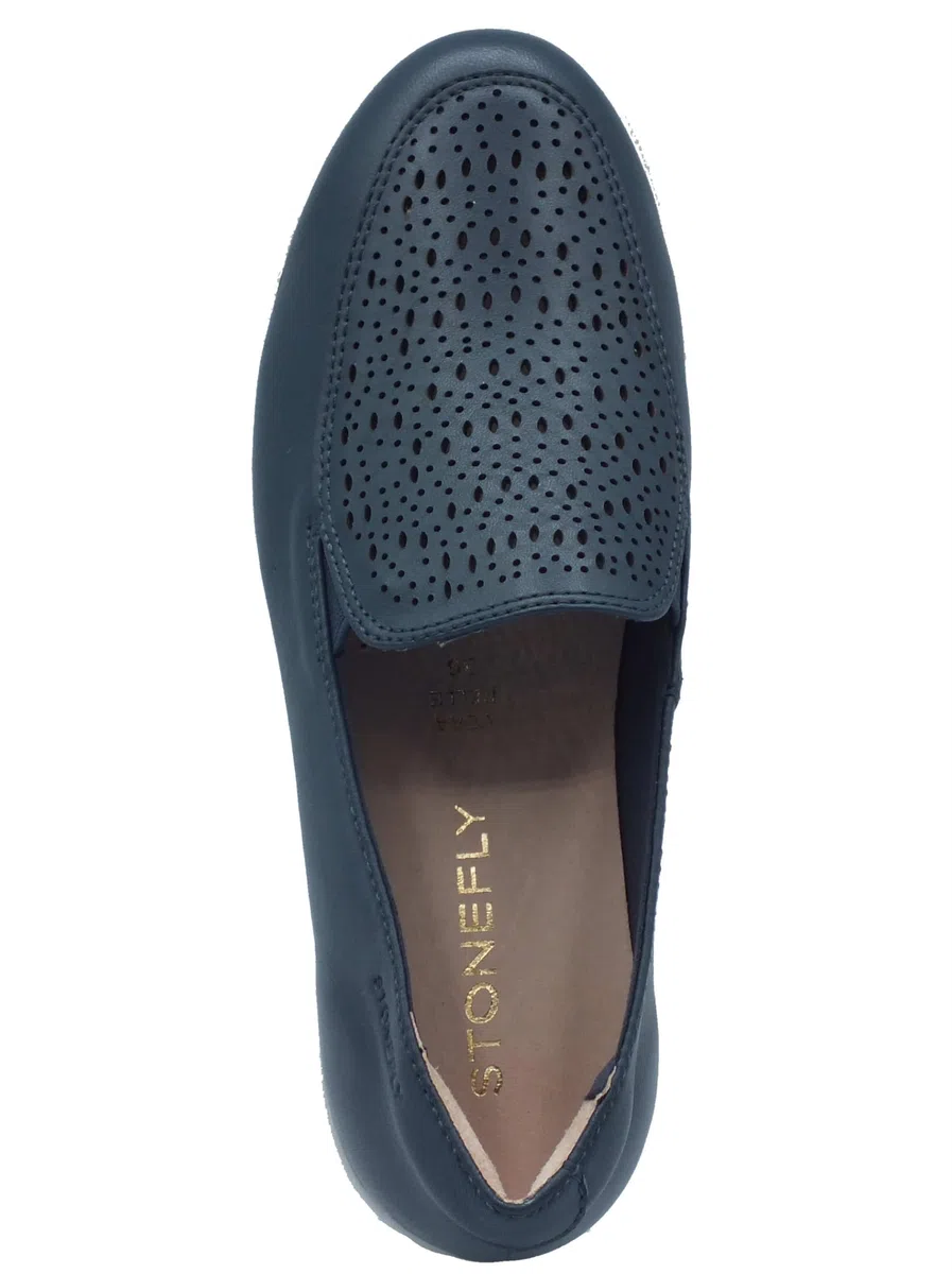Stonefly 218962 Paseo Nappa Ocean Blue Mocassini Confort per Donna in Pelle con Elastici