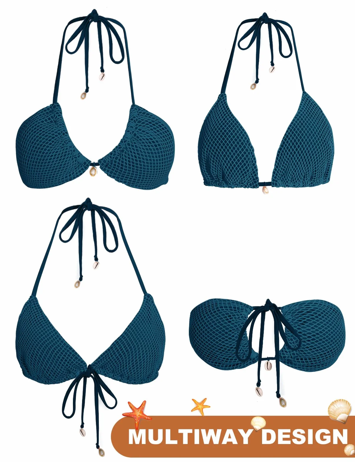 Vancavoo Costumi Donna Mare Due Pezzi Bikini Set Brasiliana Costume da Bagno 2 Pezzi Triangolo Tanga Spiaggia Swimsuit Beachwear Estate