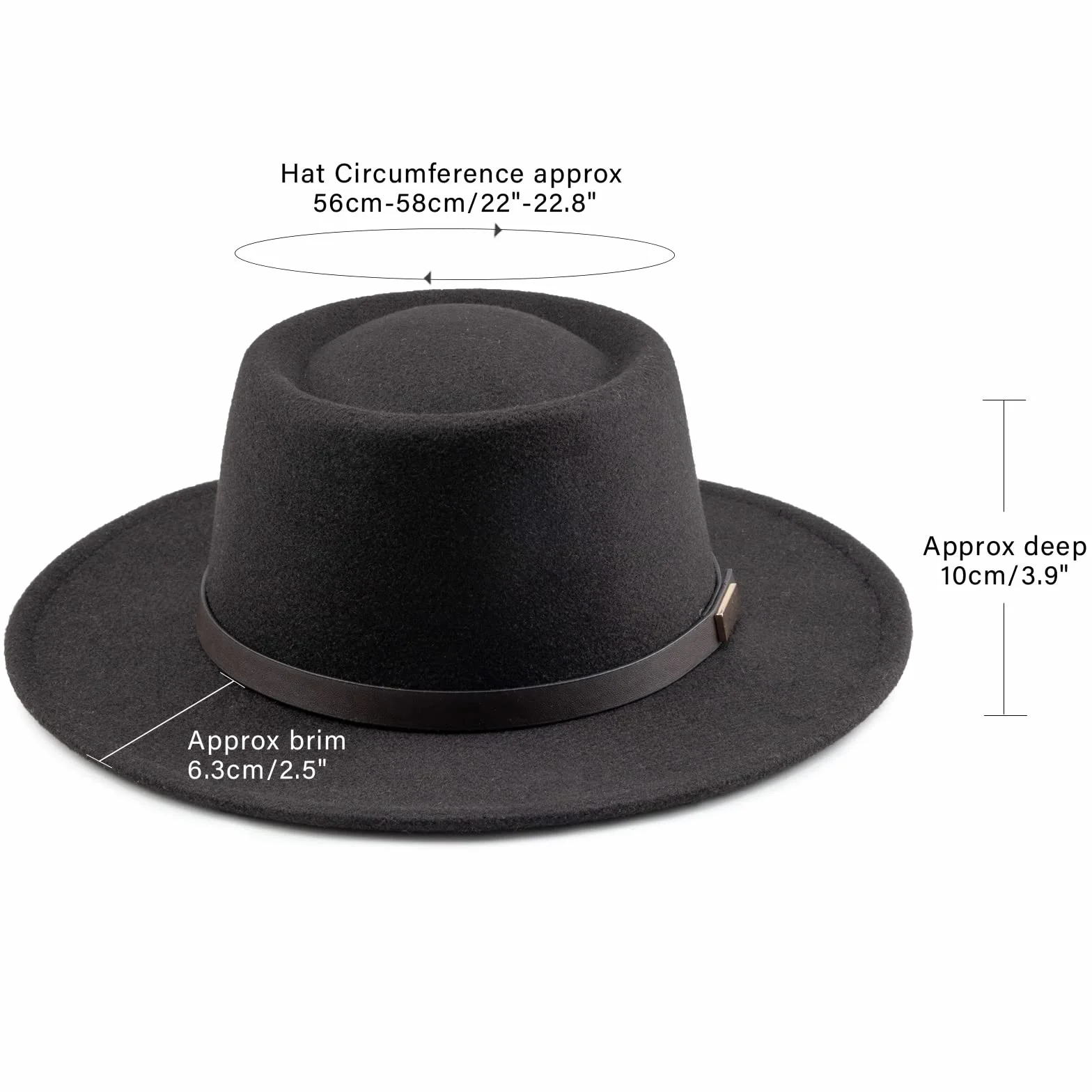 DRESHOW Cappello a tesa Larga Fedora per Donna Cappello Floscio Panama Retrò con Fibbia per Cintura