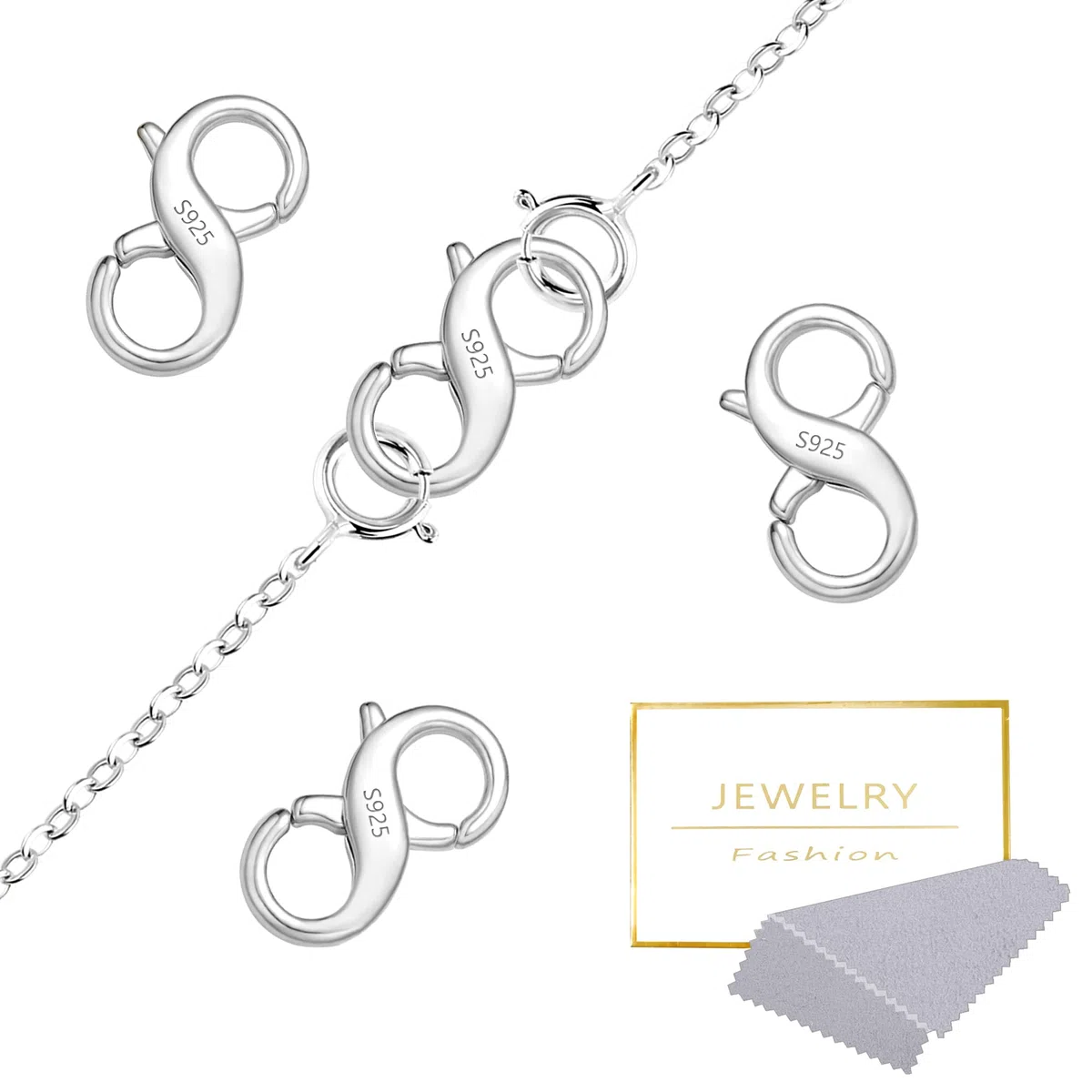 chiusure per braccialetti, 4 pcs aragosta artiglio fermagli, chiusura aragosta extender, chiusure per collane, onnettore per braccialetti e collane, estensori per gioielli fai da te