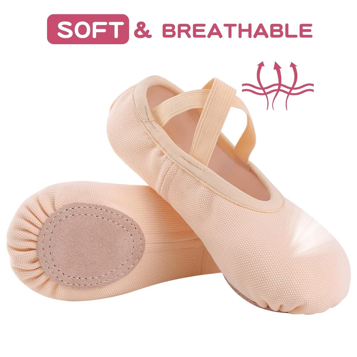 Scarpette Danza Classica Bambina Elastic Mezze Punte Ginnastica Scarpe Ballerina per Ragazze e Donna