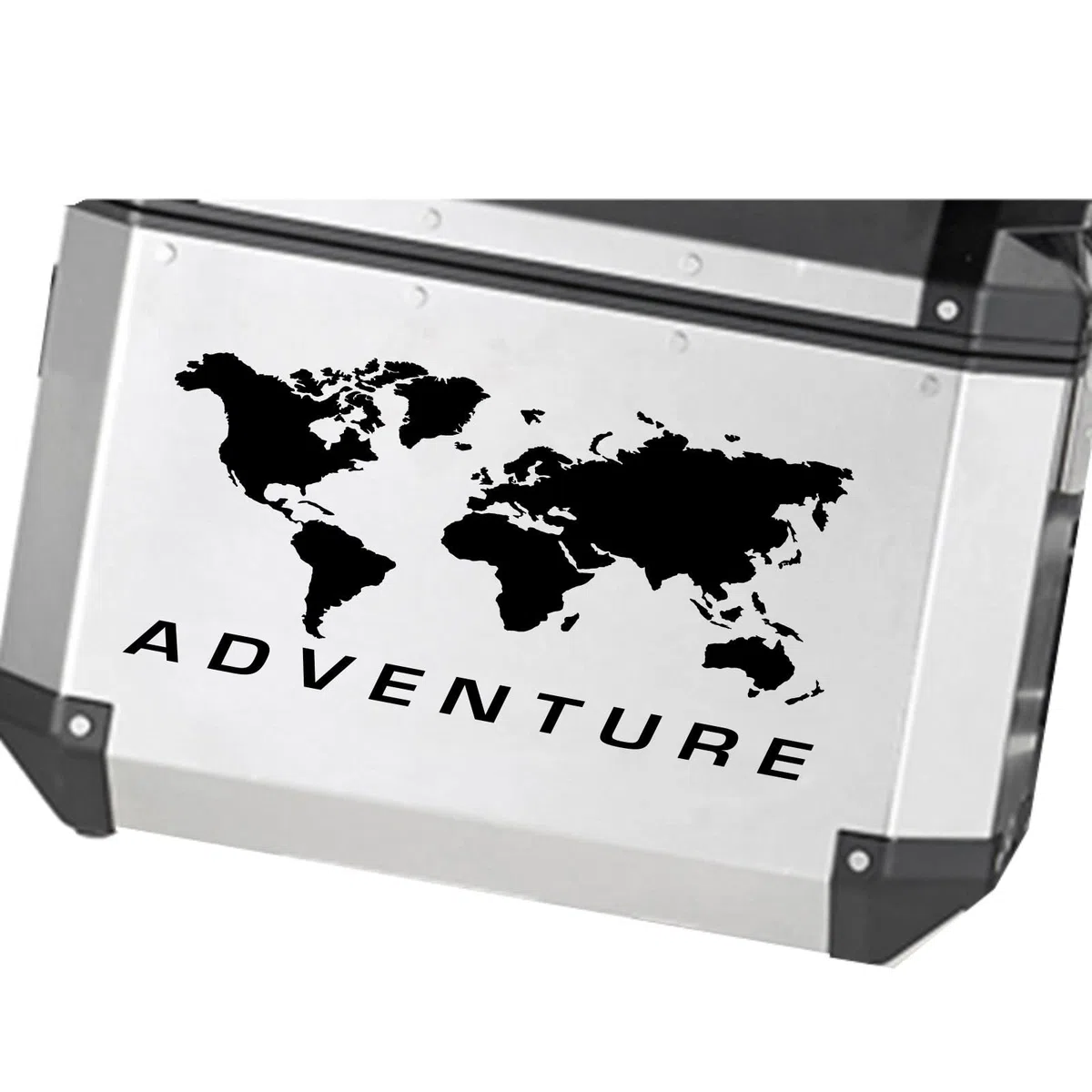 2pz Adesivi World ADVENTURE Universali per Vari Tipi di Valigie (nero)
