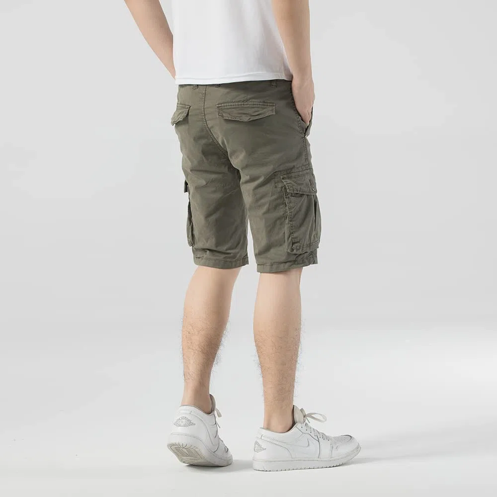 TONY BACKER Pantaloncini Cargo Uomo Shorts Cotone Multi-Tasca Pantaloni Corti F1586
