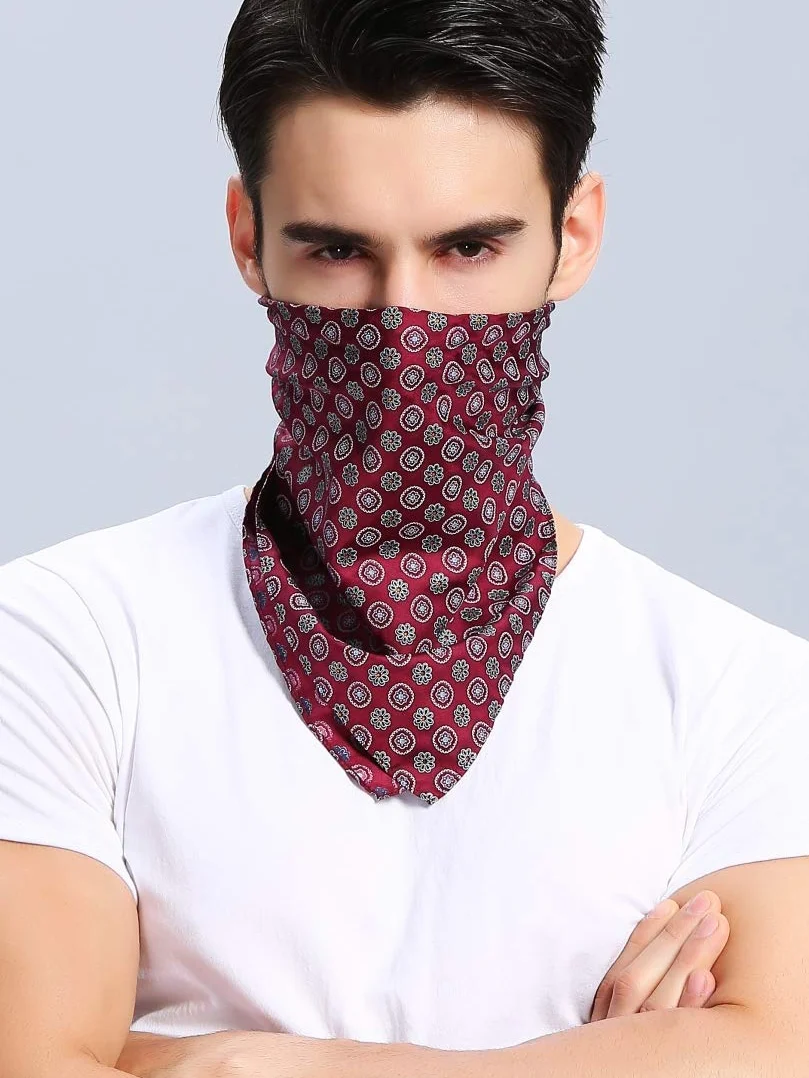 Uomo Fazzoletto Da Collo In Seta Foulard Piccolo Bandana Quadrato Estiva