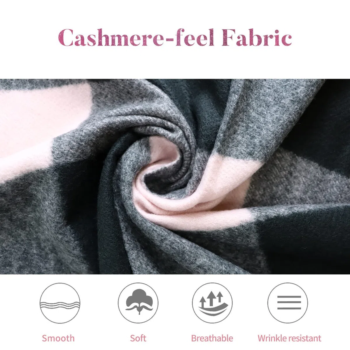 Rayson Poncho Donna Invernale Elegante Sciarpa Alla Moda in Tartan con Motivo a Quadri Scialli e Pashmine Invernali Spessi Caldi e Morbidi
