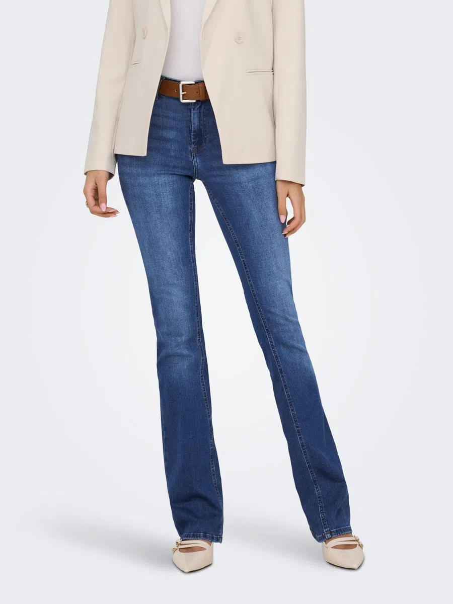 Only - Onlblush Mid Flared DNM Tai021 Noos, Jeans Donna