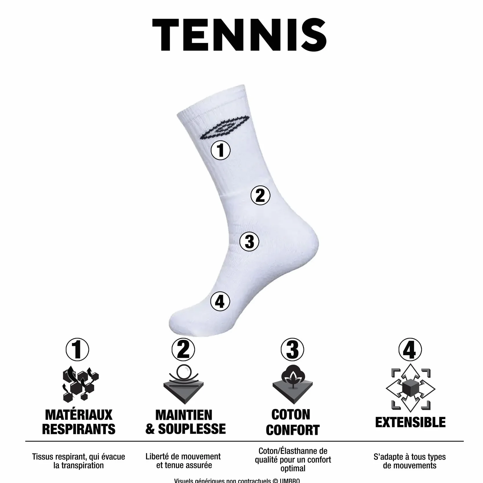Umbro Umbro Chaussettes Umb/1/Tenx6 Calzini Uomo (Pacco da 6)