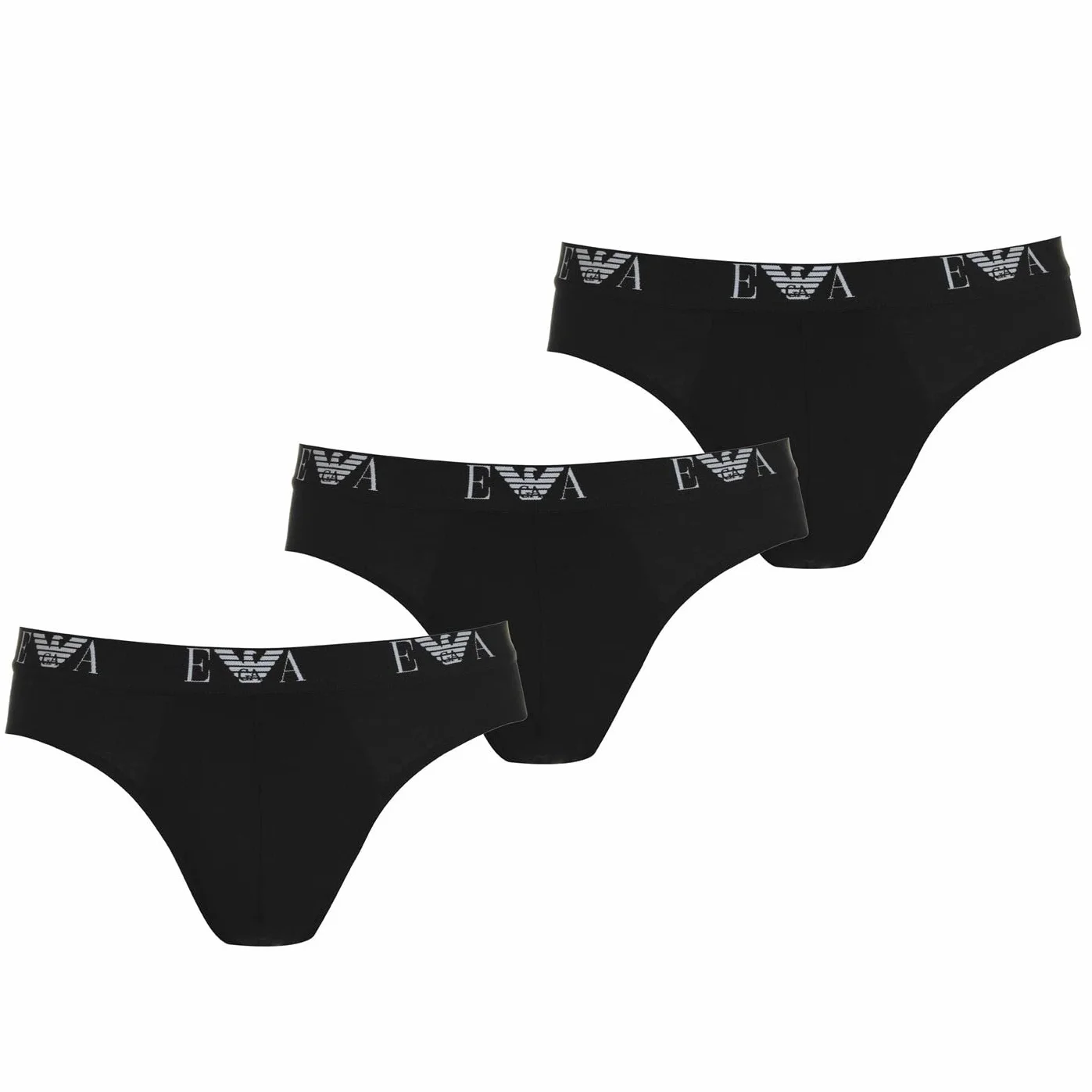 Emporio Armani 3-Pack Brief Essential Monogram Boxer Uomo (Pacco da 3)