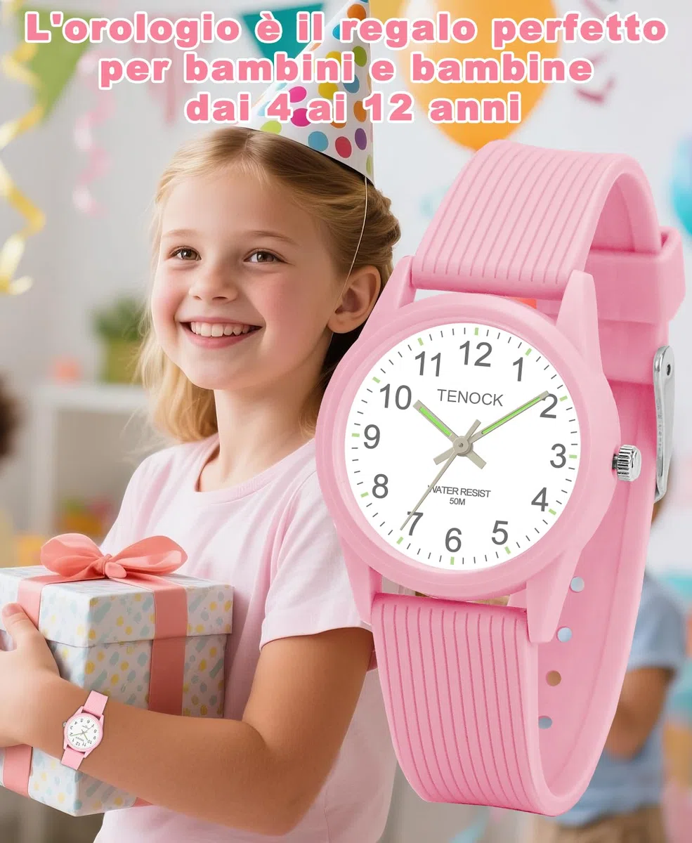 OROLOGI PER BAMBINI PER RAGAZZI RAGAZZE L'APPRENDIMENTO DEL TEMPO 50M IMPERMEABILE OROLOGIO PER BAMBINI FACILE DA LEGGERE PER ETÀ 4-12 BAMBINI GRANDI REGALI DI COMPLEANNO