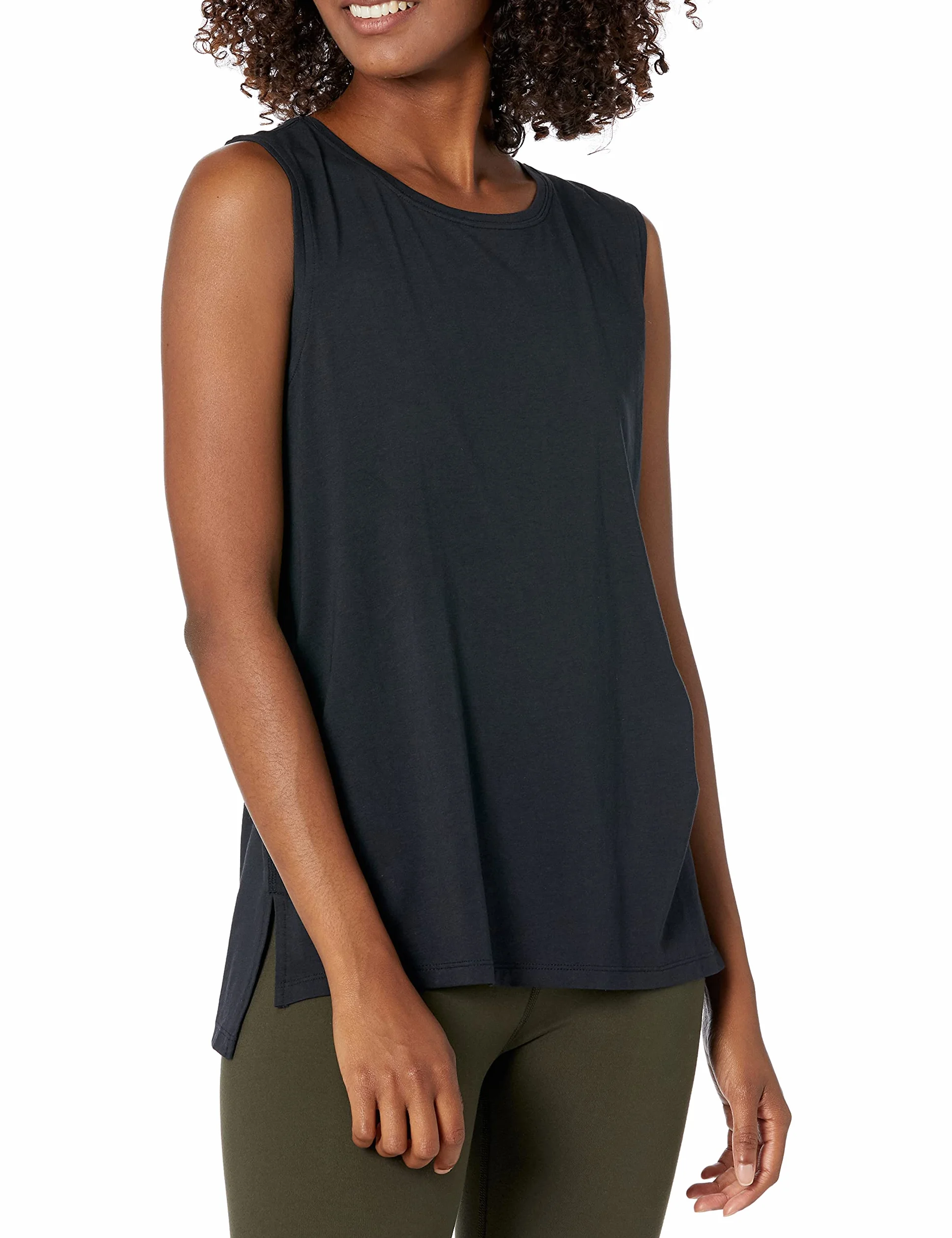 Amazon Essentials Donna Canotta Yoga in Morbido Cotone vestibilità Comoda (Disponibile in Taglie Forti)