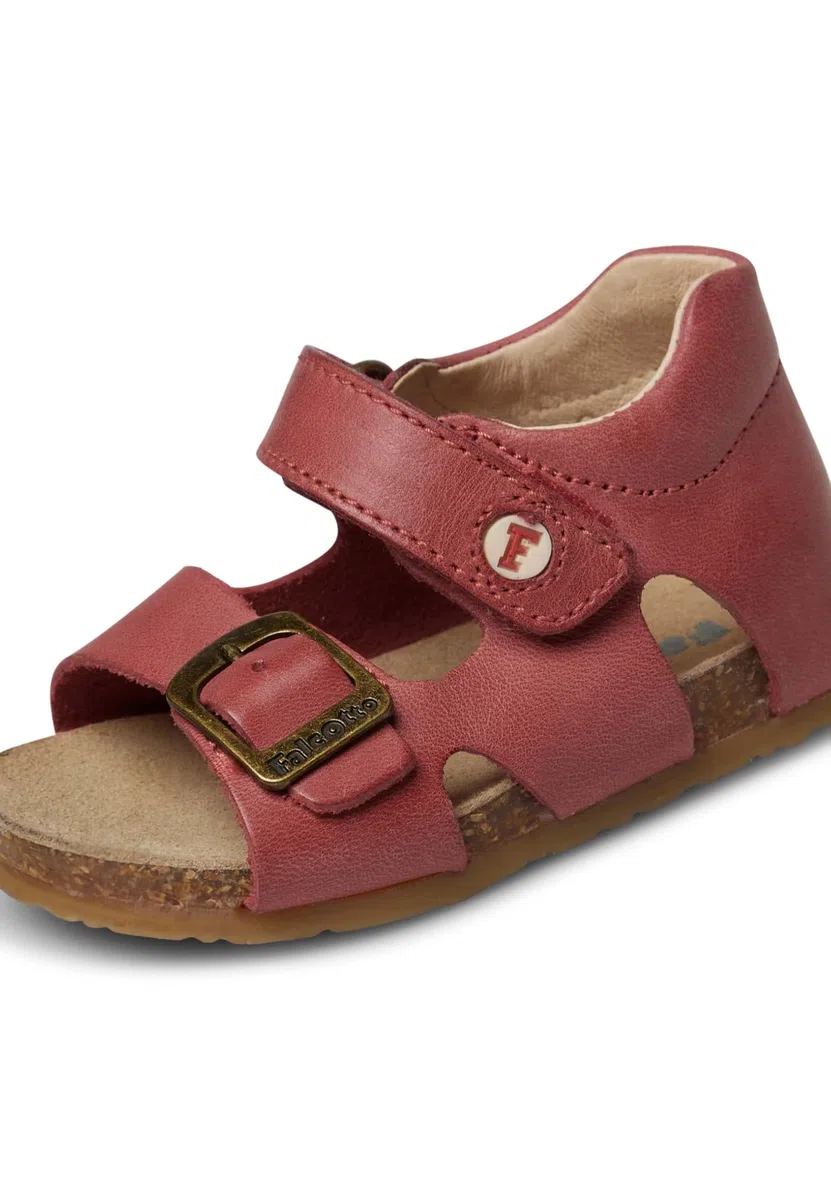 Falcotto Sandali in pelle con fibbia e strappo