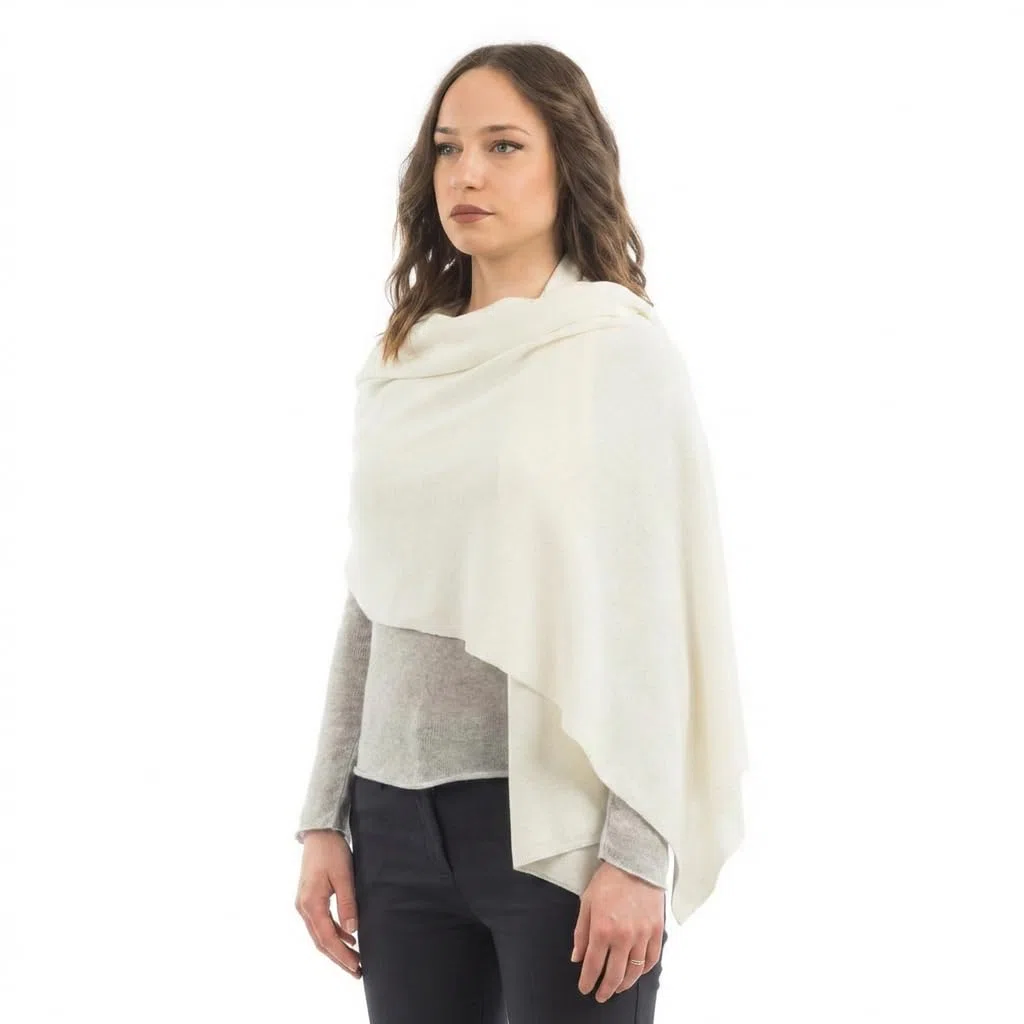 DALLE PIANE CASHMERE Stola Donna Misto Cashmere Lana | Stola elegante da cerimonia e sera, 60x185cm, versatile in ogni stagione, idea regalo per lei, Made in Italy