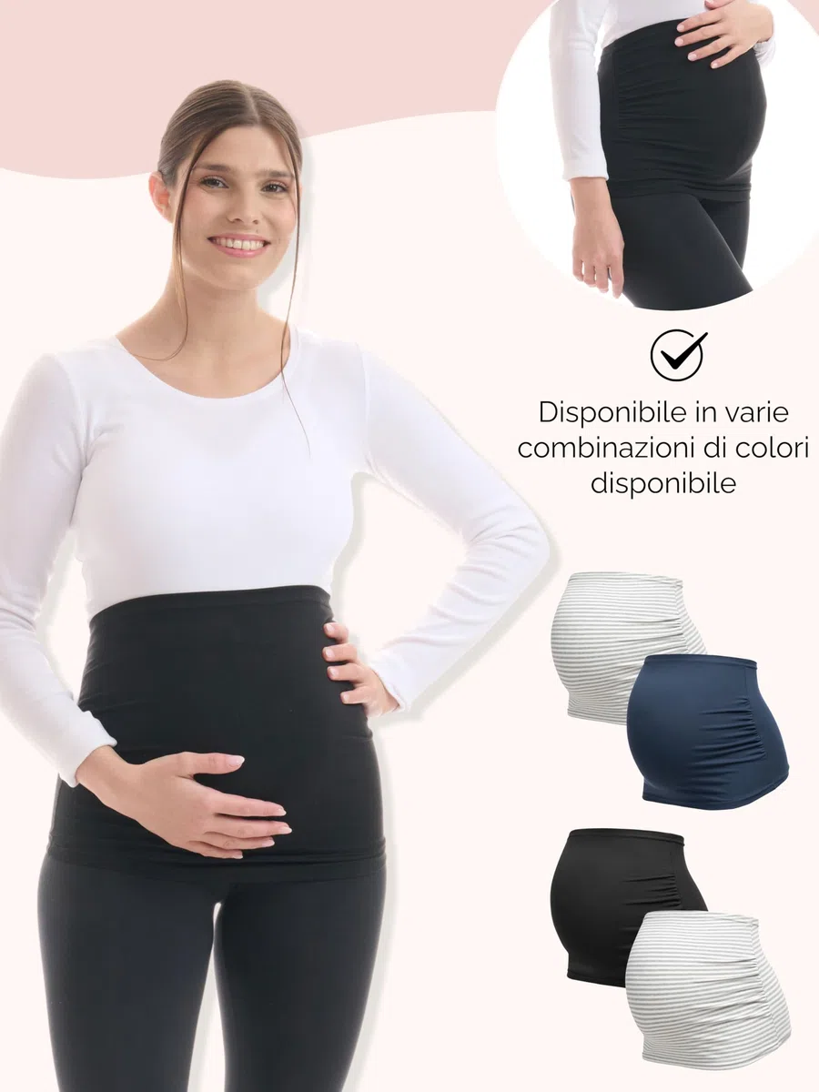 Herzmutter Fascia Gravidanza maternità - Copertura Pancia Elastica Comoda- Fasce Premaman Sostegno - 6000