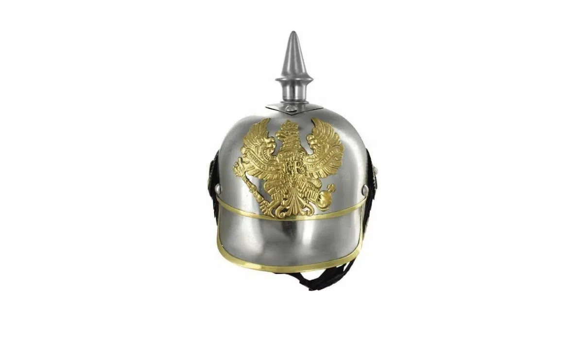 Elmo tedesco Pickelhaube Casco prussiano WW1 Casco lungo Spike