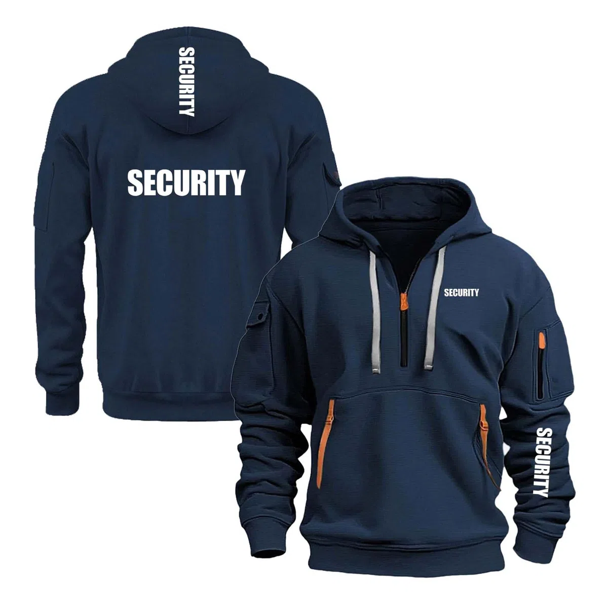 Felpa con Cappuccio da Uomo Pullover per S.EC.URI.TY Abbigliamento Esterno Comodo Top Giacca Sportiva Tuta Tasche Cappotto Maniche Lunghe