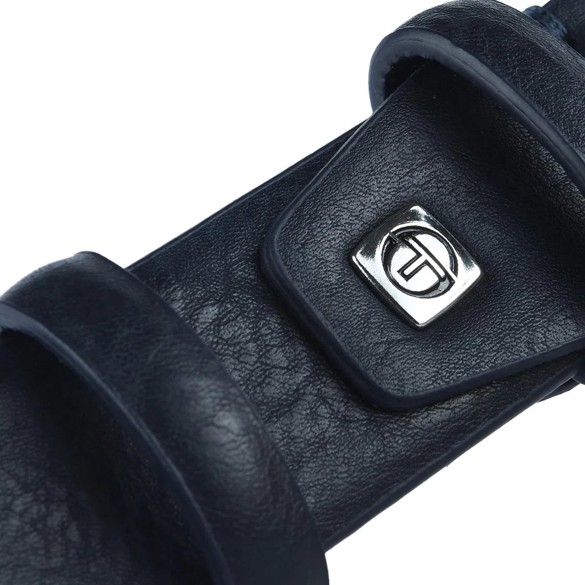 Sergio Tacchini Cintura Uomo Esterno PU Interno Pelle, Fibbia Nickel Free