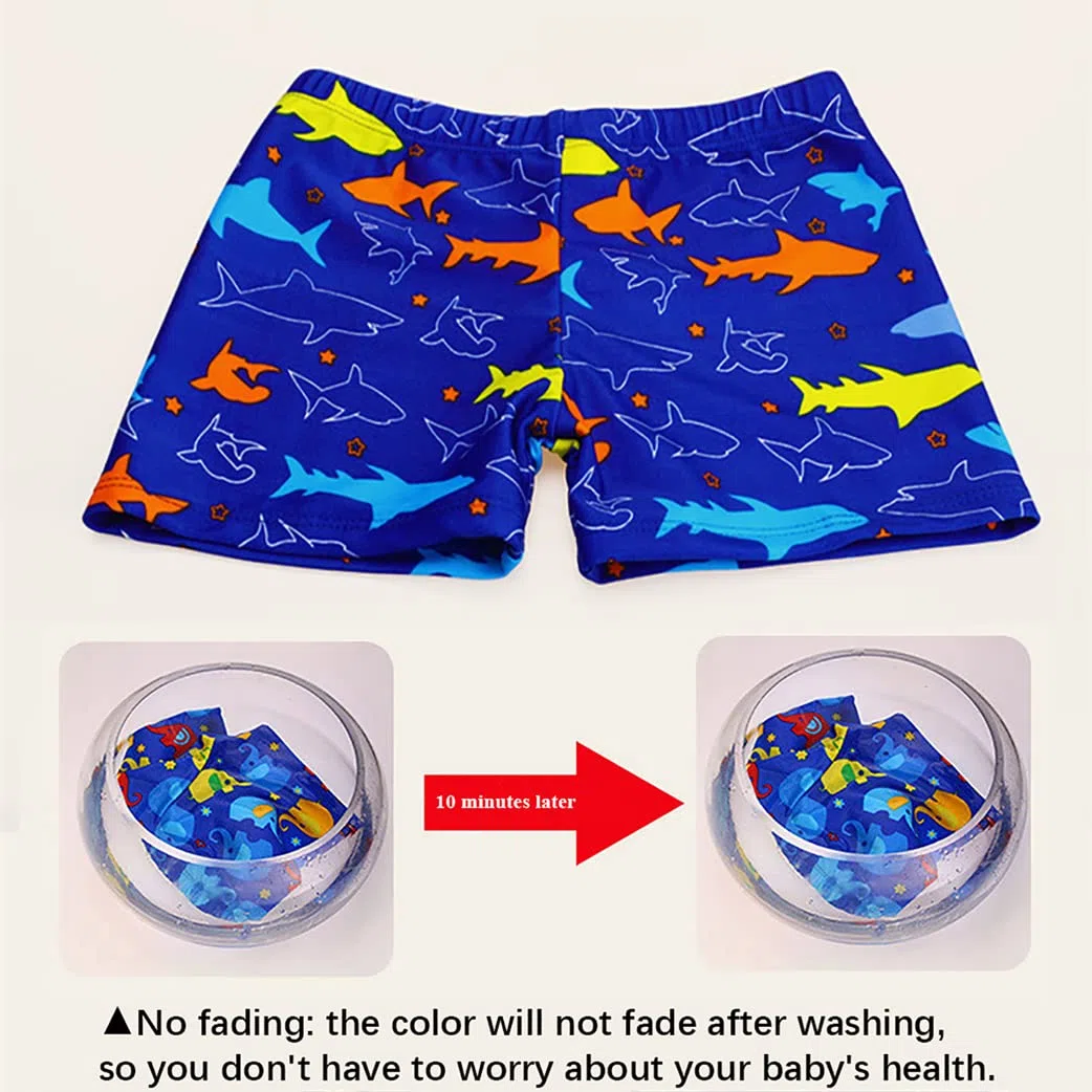 Confezione da 2 pantaloncini da bagno per bambini da 1 a 11 anni, costume da bagno con dinosauro e squalo