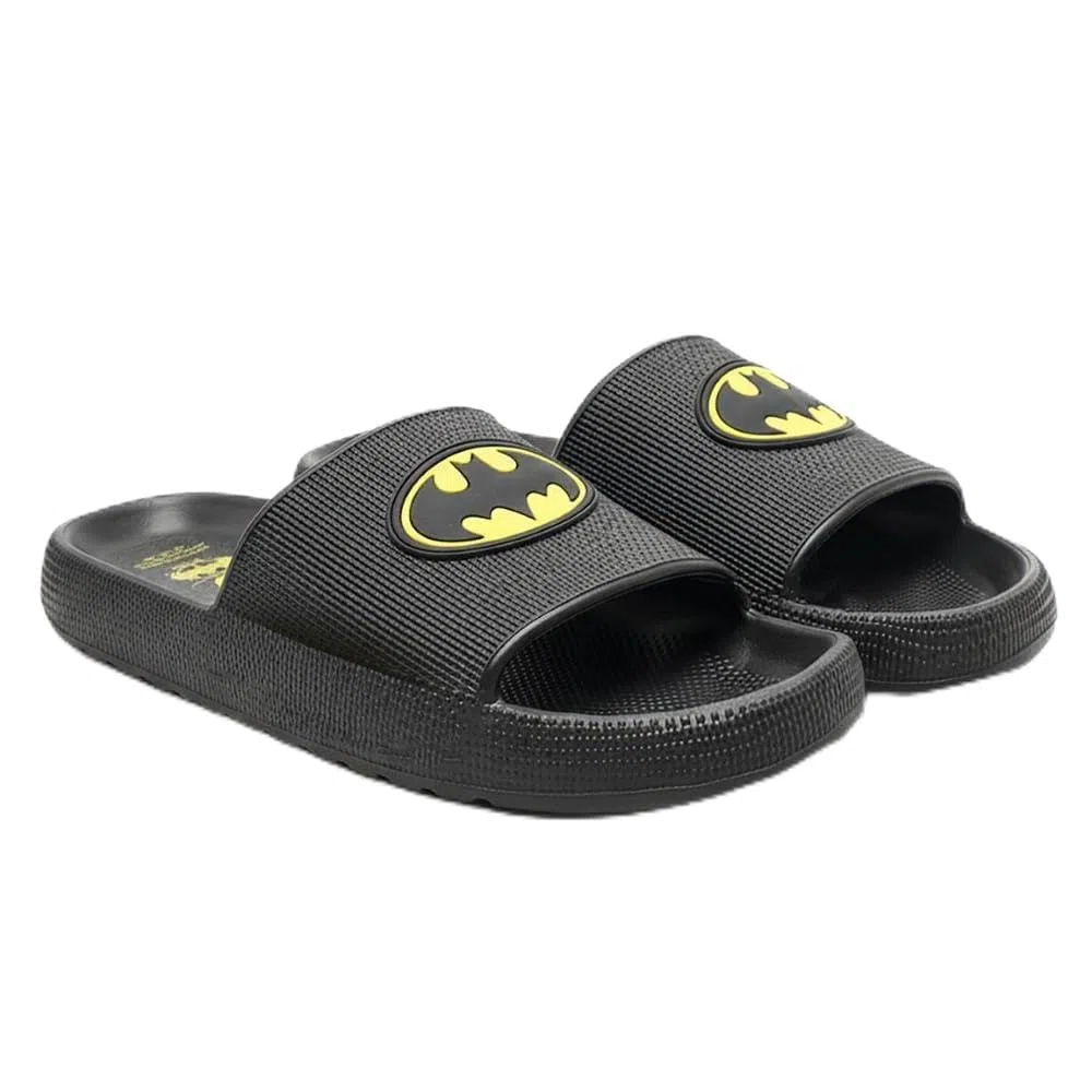 CARTOON Ciabatte Uomo/Donna Batman Infradito/Slide 100% EVA Leggere Antiscivolo Nero con Logo Comode Casa Mare Piscina Idea Regalo Supereroi