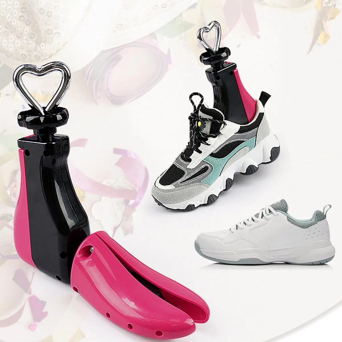 Generico Barella Per Scarpe Da Donna - Espansore Regolabile A 4 Vie Per Scarpe E Stivali, Allarga Scarp Con Alto | Estensore Professionale Per Calzature Donna Per Casa Negozio Viaggi Conservazione