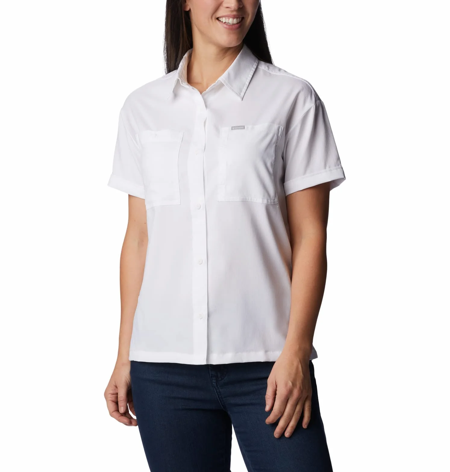 Columbia Silver Ridge Utility-Maglietta A Maniche Corte Camicia da Escursionismo Donna