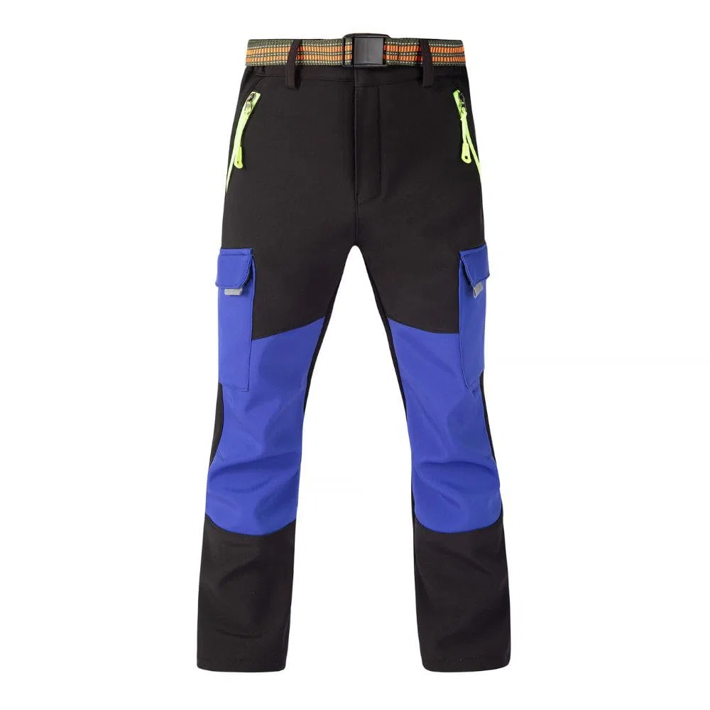 Pantaloni termici impermeabili per ragazzi e ragazze, pantaloni da neve invernali, pantaloni cargo imbottiti, pantaloni da sci softshell, per bambini