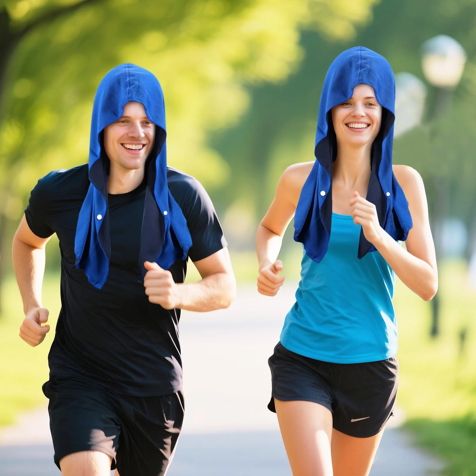 Asciugamano Rinfrescante Sportivo, Bandana Refrigerante, Asciugatura Rapida Asciugamano con Cappuccio Rinfrescante, Asciugamani Rinfrescanti per Collo e Viso per Sport Campeggio Spiaggia Aperto