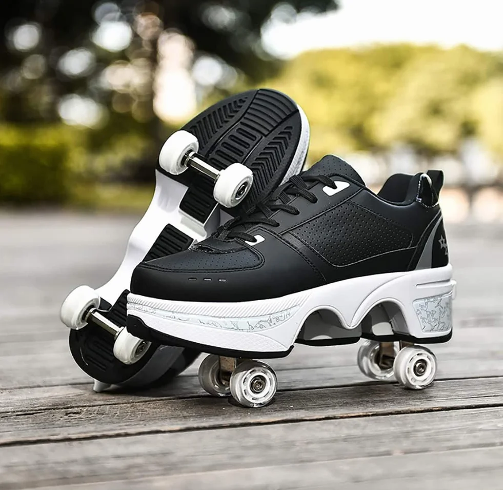 Scarpe con rotelle, pattini a rotelle, Skateboard, Scarpe bambini con rotelle, scarpe da pattinaggio, scarpe da ginnastica con ruote per Donna e Uomo Unisex Sneakers