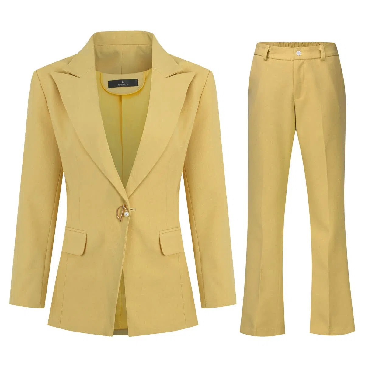 YUNCLOS Completo da donna 2 pezzi giacca formale da ufficio con un bottone completo completo pantaloni da lavoro giacca e pantaloni