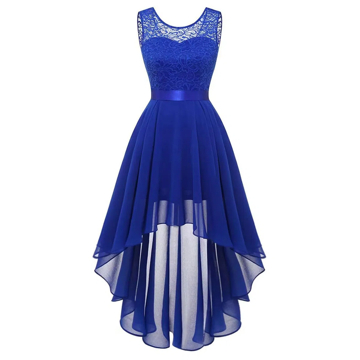 Abito Elegante Donna Vestito Cerimonia con Pizzo Senza Maniche Tinta Unita, Abito Elegante Vestiti Estivi Corti Leggero Vita Alta Linea A Vestitino Mare da Spiaggia Festa Matrimonio Cocktail Party
