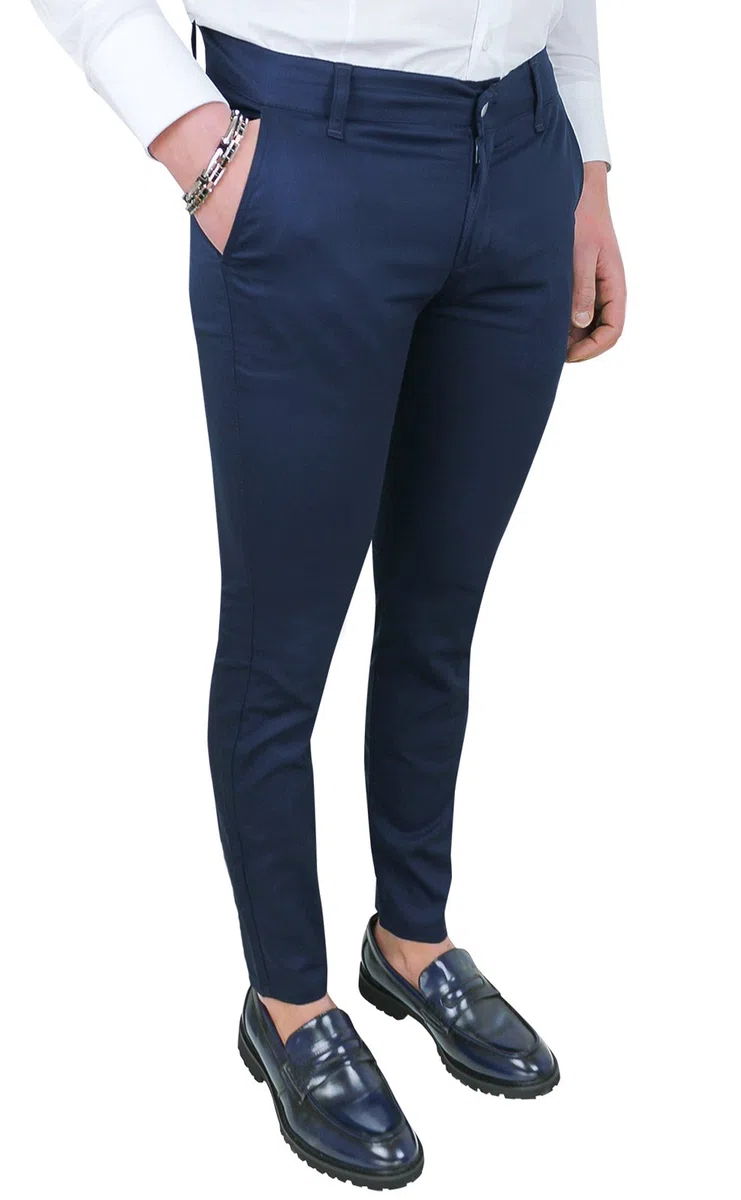 Pantaloni Uomo Estivi Slim Fit Casual Eleganti in Cotone