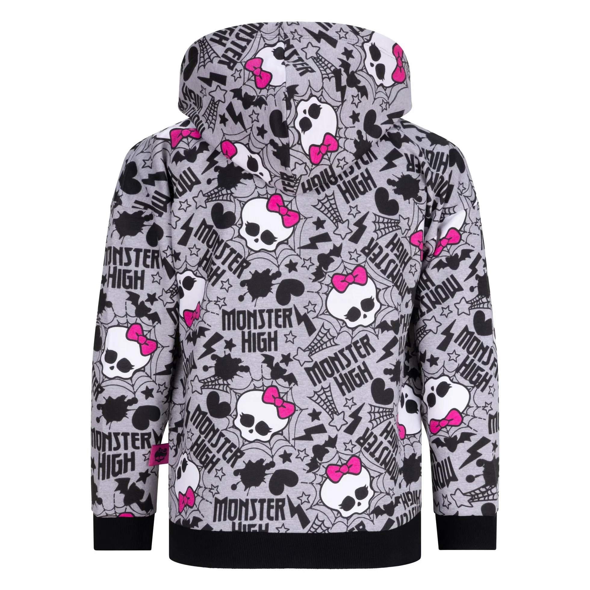 Mattel Monster High Felpa con Cappuccio e Zip per Bambine, Grigio