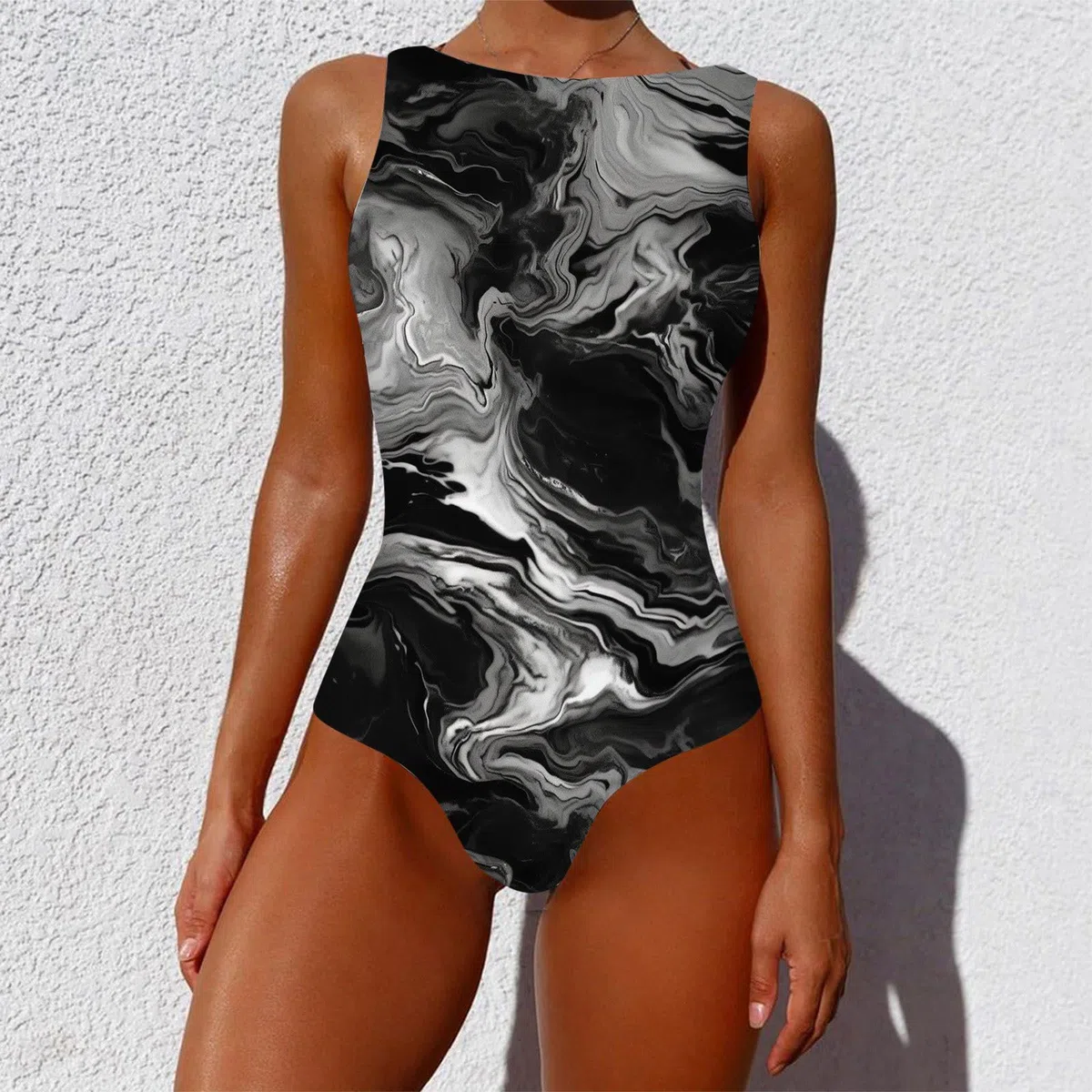 NOAGENJT Costumi Donna Piscina Cinghie Senza Schienale sul Collo Stampa Pezzo Tankinis Set Alti da Donna Costumi da Bagno Larghi Neonato