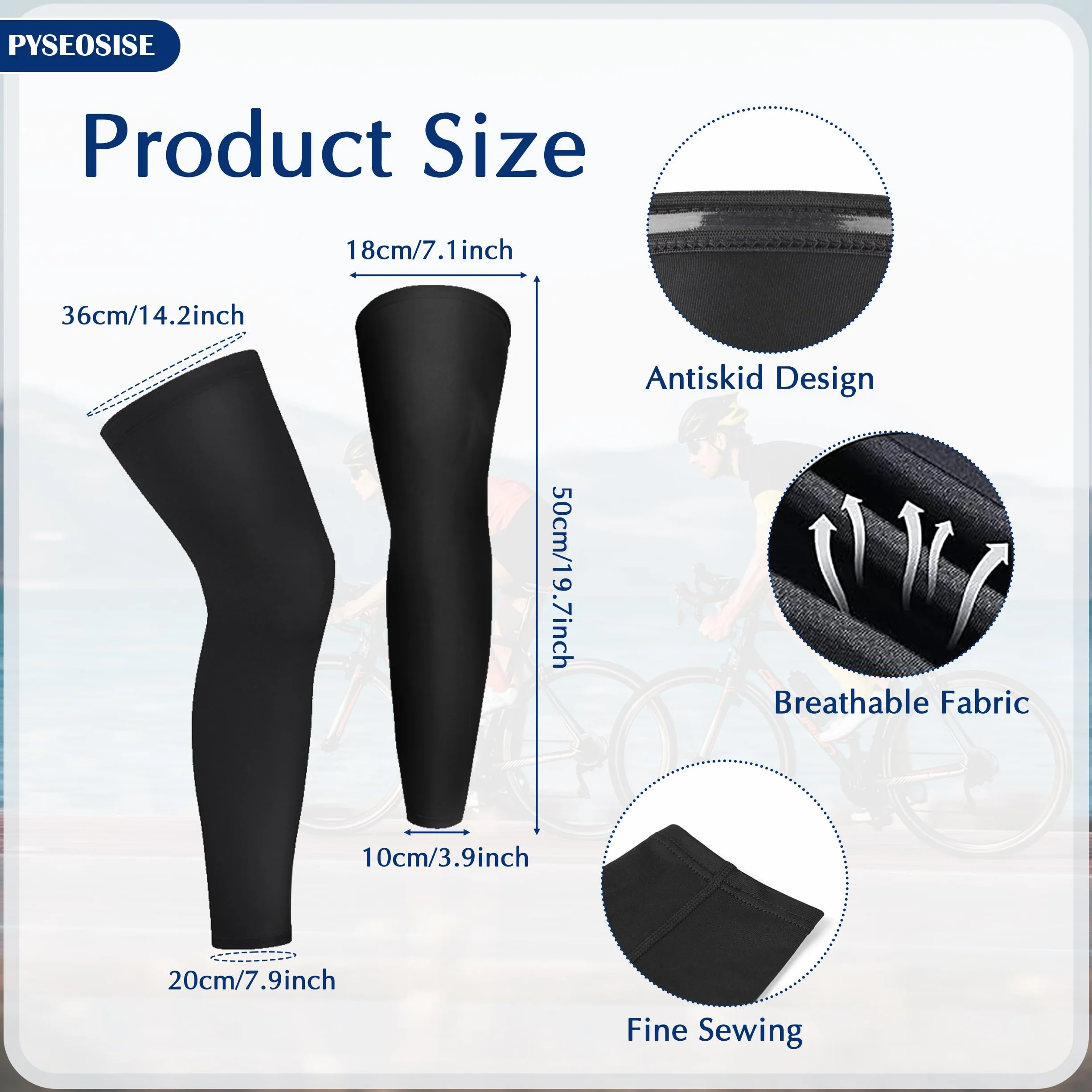 Manicotti Gamba Compressione, 2 Paia Gambali Compressione e 2 Paia Manicotti Braccio, Protezione UV Estiva Arm Sleeves Leg Sleeves per Ciclismo Corsa Basket Calcio