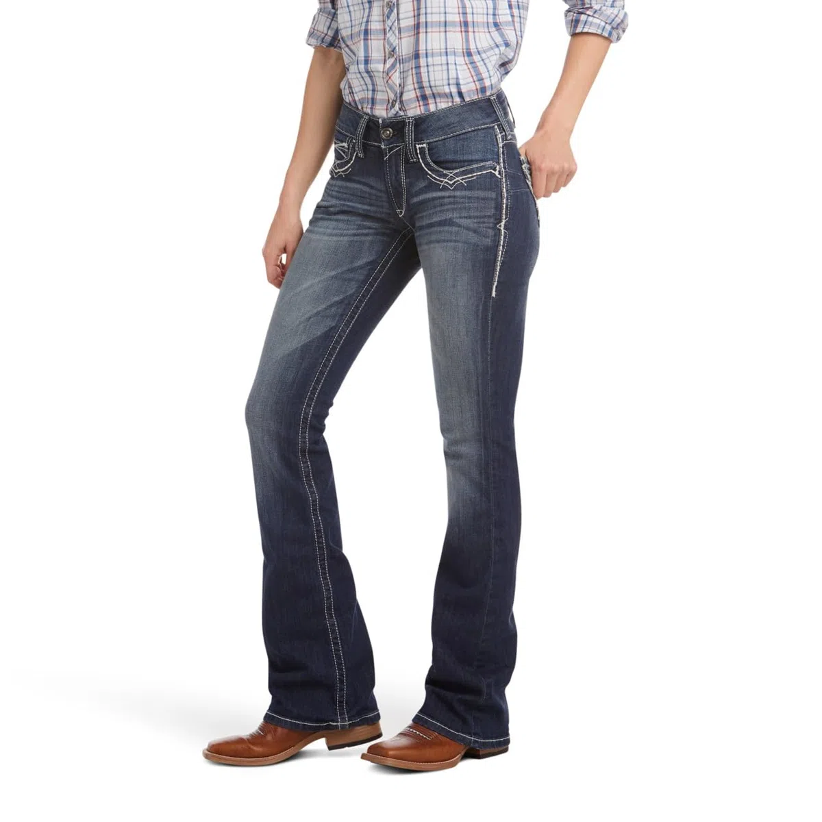 ARIAT - R.e.a.l Mid Rise Boot Cut Jean, Jean Donna