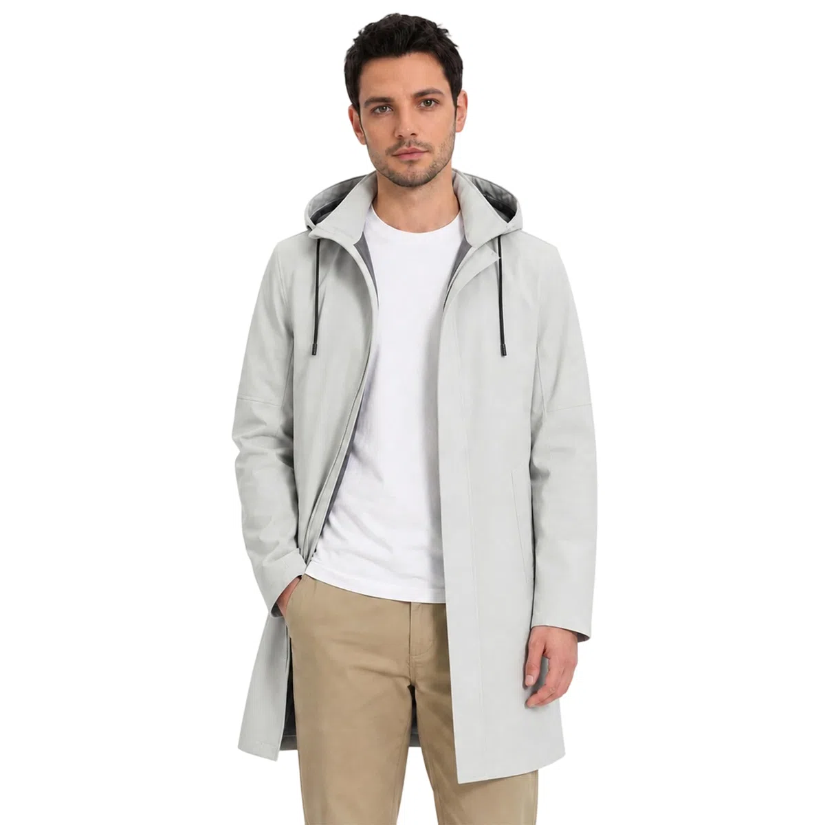 Allthemen Uomo Trench con Bottoni Risvolto Elegante Parka Coat Business Casual Giacca Primaverile