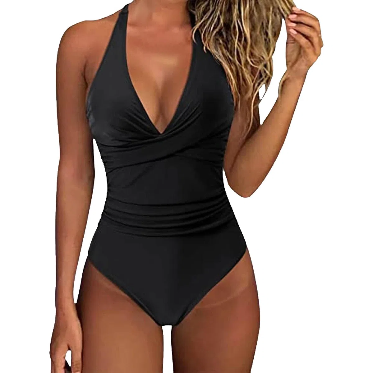 Costume Intero Donna Contenitivo Scollo a V Costume da Bagno Push Up Imbottito Reggiseno Costumi Interi con Imbottito Elegante Intero Brasiliana Piscina Mare Costumi Spiaggia Beachwear Swimwear