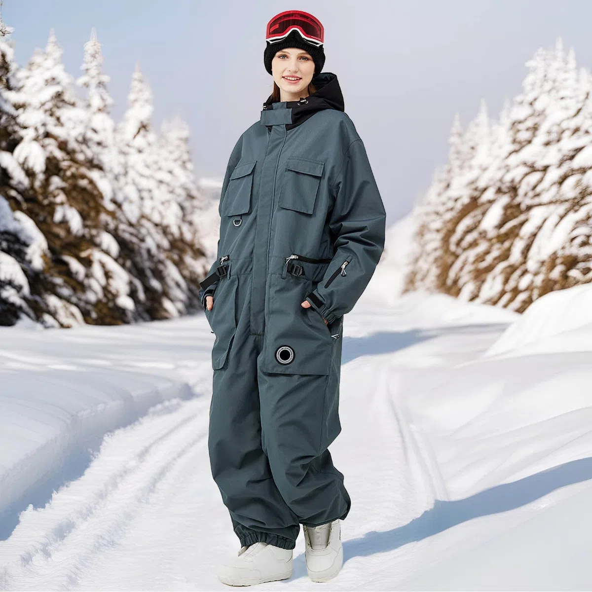 2026 Tute da Sci Intere da Uomo e da Donna, Tuta da Neve Isolate e Impermeabili, Invernali per sulla Neve Morbida Calda Snowboard Moto per Alpinismi Ciclismo Trekking Abbigliamento da Strada