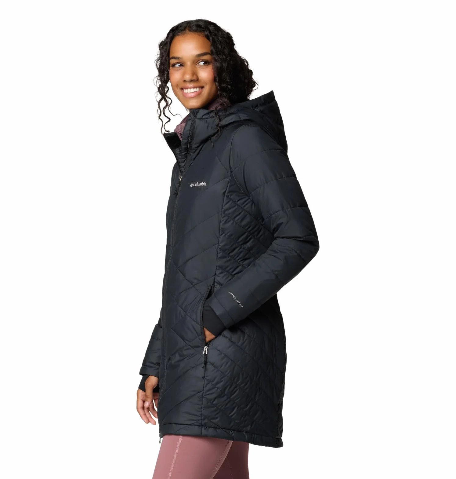 Columbia Heavenly Long Hooded Jacket, Piumino Con Cappuccio Donna