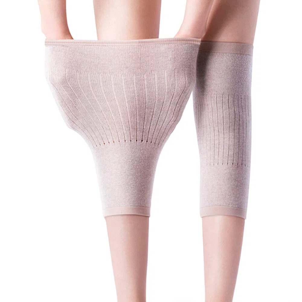 Inverno Termiche Ginocchiere Invernali Scaldamuscoli Termici in Maglia Ginocchiera per Protezione Gamba Ginocchiera Scaldini Maniche per Donne Uomini Sport Outdoor Ciclismo Arrampicata-2 Paio