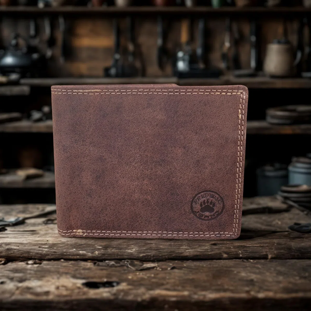 Frédéric Johns Portafoglio Uomo Vera Pelle Stile Vintage con Protezione RFID - Portafoglio Elegante e Resistente